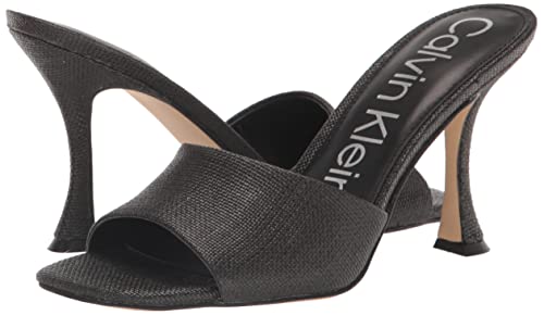 Calvin Klein Women's Bradon Heeled Sandal, Black 001, 9