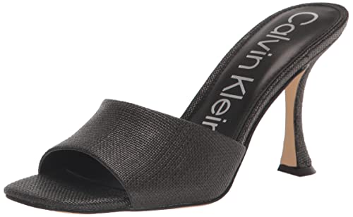 Calvin Klein Women's Bradon Heeled Sandal, Black 001, 9