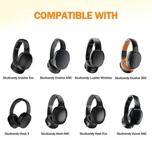 Crusher Evo/Crusher Wireless Replacement Pads Cooling Gel Hesh 3/Hesh ANC Earpads Upgrade Ear Muffs Parts Compatible with Skullcandy Crusher ANC/Crusher Evo/Crusher 360, Hesh 3/Hesh Evo Headphones