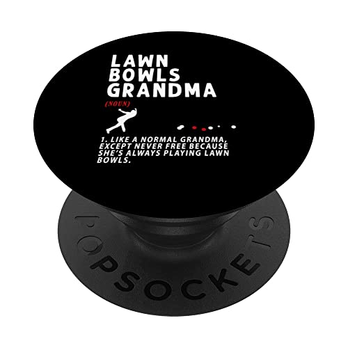 Funny Lawn Bowls Grandma Idea For Women & Funny Retirement PopSockets Swappable PopGrip