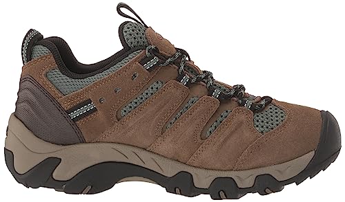 KEEN Women's Headout Low Height Waterproof All Terrain Hiking Shoes, Shitake/Dark Forest, 8