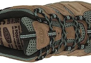 KEEN Women's Headout Low Height Waterproof All Terrain Hiking Shoes, Shitake/Dark Forest, 8