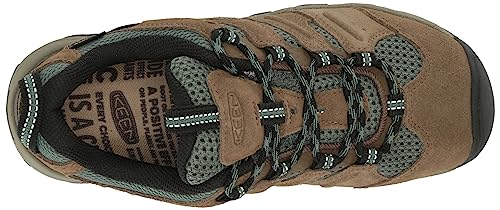 KEEN Women's Headout Low Height Waterproof All Terrain Hiking Shoes, Shitake/Dark Forest, 8