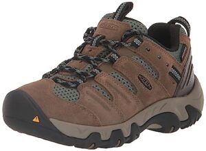 keen women's headout low height waterproof all terrain hiking shoes, shitake/dark forest, 8