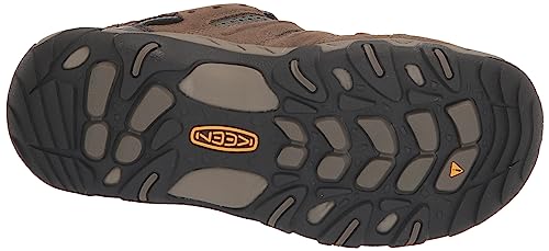 KEEN Women's Headout Low Height Waterproof All Terrain Hiking Shoes, Shitake/Dark Forest, 8