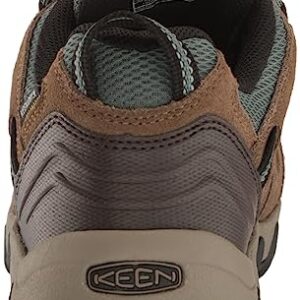 KEEN Women's Headout Low Height Waterproof All Terrain Hiking Shoes, Shitake/Dark Forest, 8