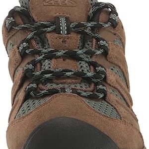 KEEN Women's Headout Low Height Waterproof All Terrain Hiking Shoes, Shitake/Dark Forest, 8