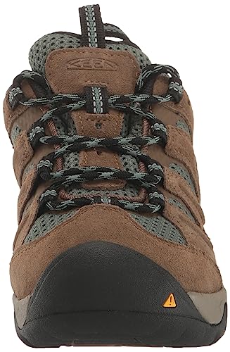 KEEN Women's Headout Low Height Waterproof All Terrain Hiking Shoes, Shitake/Dark Forest, 8