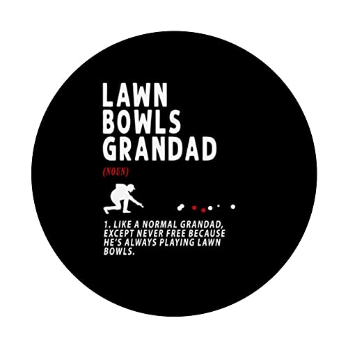 Funny Lawn Bowls Grandad Idea For Men & Funny Retirement PopSockets Swappable PopGrip