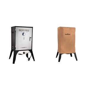 camp chef smoke vault 24" vertical smoker, body dimensions 24 in w x 16 in d x 30 in & patio cover for 24" smoke vault