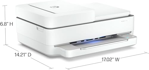 HP Envy 6455e Wireless Color All-in-One Printer with 6 Months Free Ink (223R1A) (Renewed Premium), white