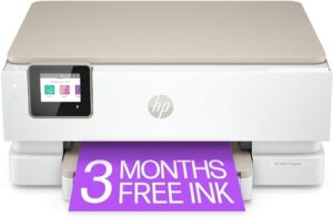 hp envy inspire 7255e wireless color all-in-one printer with bonus 6 months instant ink (1w2y9a) (renewed premium), white