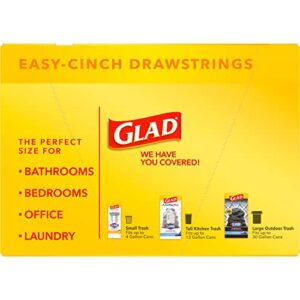 Glad Medium Drawstring Trash Bags, 8 Gallon, White, Fragrance Free, 80 Count, Pack May Vary