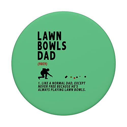 Funny Lawn Bowls Dad Idea For Men Funny Retirement PopSockets Swappable PopGrip