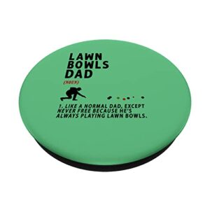 Funny Lawn Bowls Dad Idea For Men Funny Retirement PopSockets Swappable PopGrip