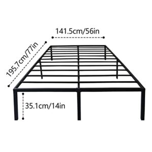 HOMWAYART Full Bed Frame, Metal Bed Frames High Platform Reinforced Steel Slats Support, Easy Assembly, Sturdy, Non-Slip and Noise-Free, No Box Spring Needed (Full)