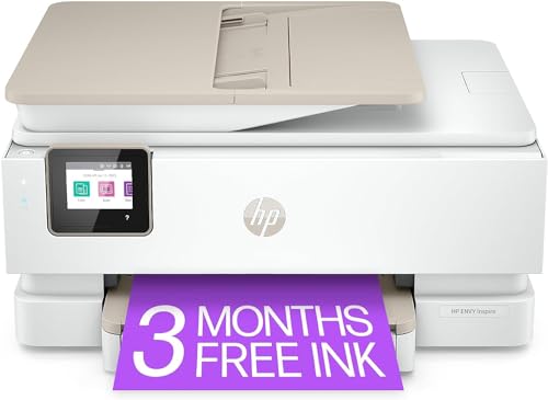 HP Envy Inspire 7955e Wireless Color All-in-One Printer with 6 Months Free Ink (1W2Y8A) (Renewed Premium),White