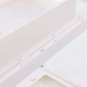 GLOGLOW Under Sink ABS Material Sliding Cabinet Basket Bathroom Sliding Design (White)