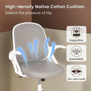 Home Office Chair Work Desk Chair Comfort Ergonomic Swivel Computer Chair, Breathable Mesh Desk Chair, Lumbar Support Task Chair with Wheels and Flip-up Arms and Adjustable Height