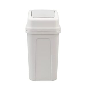 zopnny 7 l slim plastic trash can, swing lid garbage can, 1-pack, grey
