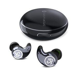 mifo s active noise cancelling true wireless earbuds, bluetooth 5.2 wireless sport headphones, enc noise cancelling, ip67 waterproof wireless earbuds with 3 modes, built-in 6 microphone(black)