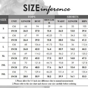 RUBZOOF Two Piece Outfits for Women Short Sleeve V Neck Casual Summer Pjs Lounge Sets Black XL