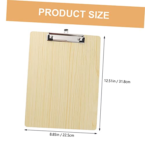 4 pcs Sketch Boards Clips Board Office Women Exam Use Daily Size Clipboard Letter for Plate Organizer A Tablet Hand Profile Wooden File Hardboard Clip Conference