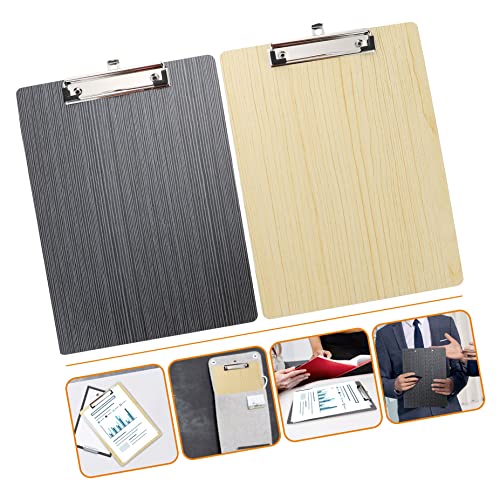 4 pcs Sketch Boards Clips Board Office Women Exam Use Daily Size Clipboard Letter for Plate Organizer A Tablet Hand Profile Wooden File Hardboard Clip Conference