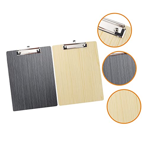 4 pcs Sketch Boards Clips Board Office Women Exam Use Daily Size Clipboard Letter for Plate Organizer A Tablet Hand Profile Wooden File Hardboard Clip Conference