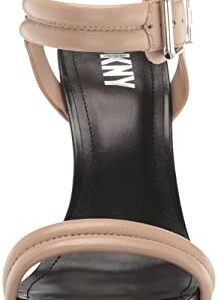 DKNY Women's Comfortable Chic Shoe Jaysha Heeled Sandal, Gold Sand, 7.5