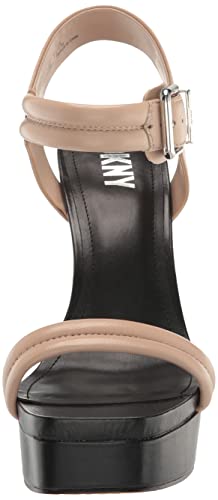 DKNY Women's Comfortable Chic Shoe Jaysha Heeled Sandal, Gold Sand, 7.5