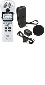 zoom h1n handy recorder - white with zoom sph-1n accessory pack…