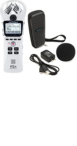 Zoom H1n Handy Recorder - White with Zoom SPH-1N Accessory Pack…