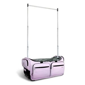 mavii™ 2023 limited edition: garment rack duffel-wheeled 28 inch collapsible bag, travel costume rack rolling upright luggage, lavender…