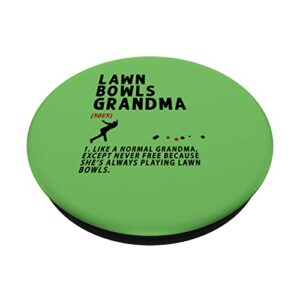 Funny Lawn Bowls Grandma Idea For Women & Funny Retirement PopSockets Swappable PopGrip