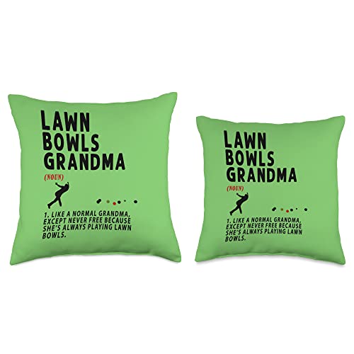 Lawn Bowling Retirement & Lawn Bowls Accessories Funny Lawn Bowls Grandma Idea for Women & Funny Retirement Throw Pillow, 16x16, Multicolor