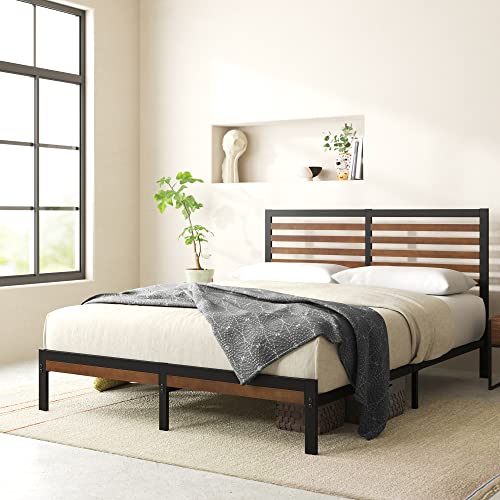 Zinus Kai Bamboo and Metal Platform Bed Frame with Headboard / No Box Spring Needed / Easy Assembly, Full