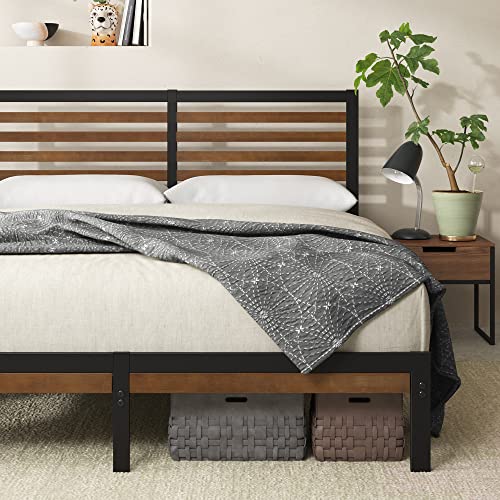Zinus Kai Bamboo and Metal Platform Bed Frame with Headboard / No Box Spring Needed / Easy Assembly, Full