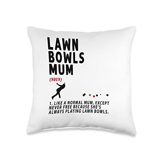 Lawn Bowling Retirement & Lawn Bowls Accessories Funny Lawn Bowls Mum Idea for Women & Funny Retirement Throw Pillow, 16x16, Multicolor