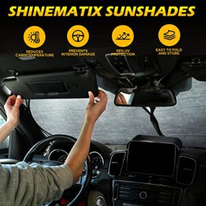 Windshield Sun Shade - Car Sun Shade Windshield, Foldable UV Ray Reflector Car Shade Front Windshield, Sun Visor for Car Keeps Your Vehicle Cool, for Most Sedans SUV and Trucks - Large 63 x 35.5 in