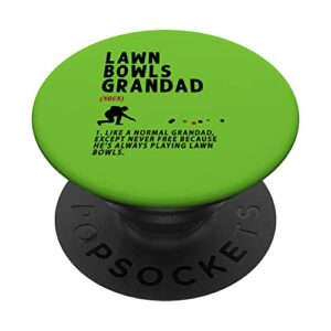 funny lawn bowls grandad idea for men & funny retirement popsockets swappable popgrip