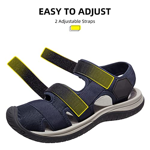 CAMELSPORTS Men's Hiking Sandals Closed Toe Beach Sandal Waterproof Sport Fisherman Sandals Water Shoes for Outdoor Athletic Walking