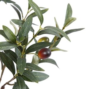 Kazeila Artificial Olive Tree Realistic Fake Silk Tree 5 Feet Tall Faux Plant for Home Decor Indoor