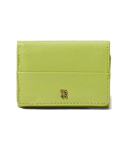 hobo jill mini wallet for women - leather construction with snap closure, polyester lining, classy and elegant look celery one size one size