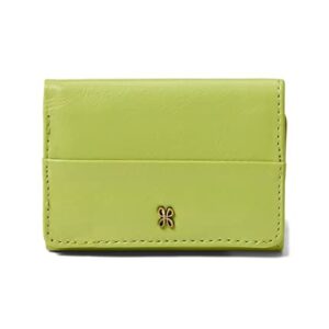 HOBO Jill Mini Wallet for Women - Leather Construction with Snap Closure, Polyester Lining, Classy and Elegant Look Celery One Size One Size