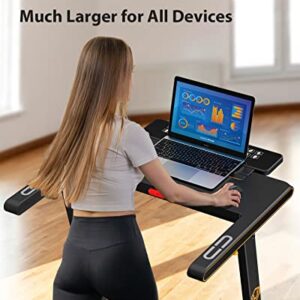UREVO Portable Folding Treadmills for Home, Max 3.0 HP Running Walking Treadmill with 12 Pre Set Programs and Wider Tread Belt, Adjustable Display, Pause Detection