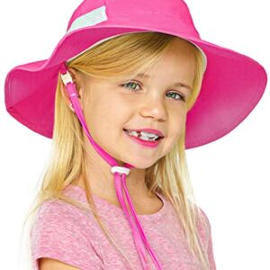 GearTOP Kids Sun Hat with UPF 50+ Sun Protection - Girls Sun Hat & Boys Sun Hat - Kids Beach Hat for Ages 2-13 - Toddler Sun Hat (Pink)