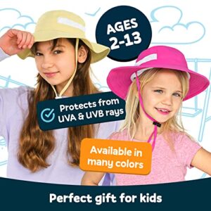 GearTOP Kids Sun Hat with UPF 50+ Sun Protection - Girls Sun Hat & Boys Sun Hat - Kids Beach Hat for Ages 2-13 - Toddler Sun Hat (Pink)