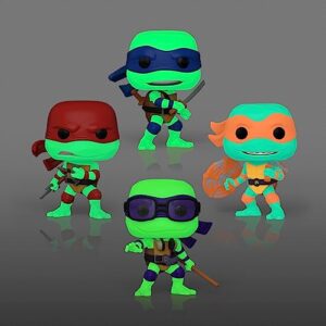 Funko Pop! Movies: Teenage Mutant Ninja Turtles: Mutant Mayhem - Ninja Turtles 4-Pack (Glow in The Dark), Amazon Exclusive