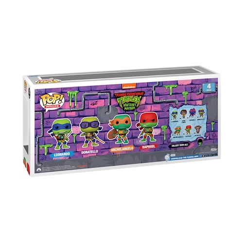 Funko Pop! Movies: Teenage Mutant Ninja Turtles: Mutant Mayhem - Ninja Turtles 4-Pack (Glow in The Dark), Amazon Exclusive